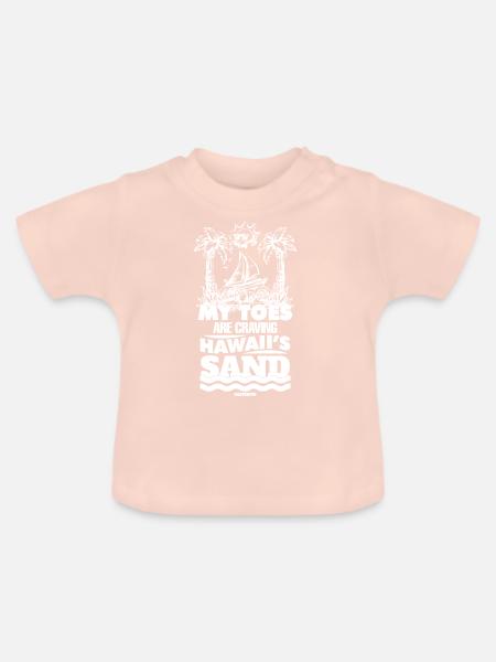 Hawaii - Baby Bio-T-Shirt mit Rundhals - Kristallrosa