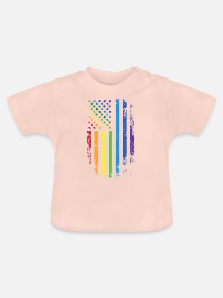 LGBT - Baby Bio-T-Shirt mit Rundhals - Kristallrosa