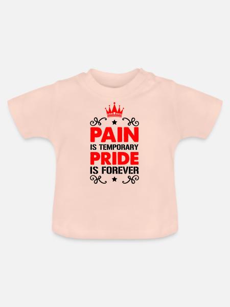 pain pride - Baby Bio-T-Shirt mit Rundhals - Kristallrosa