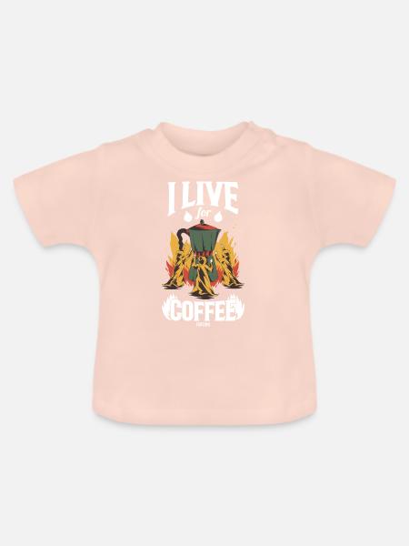 Kaffee - Baby Bio-T-Shirt mit Rundhals - Kristallrosa