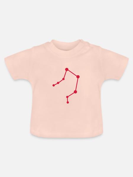 Sternzeichen Waage - Baby Bio-T-Shirt mit Rundhals - Kristallrosa