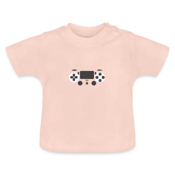 Joystick of video games 1 - Baby Organic T-Shirt with Round Neck - crystal pink - Front