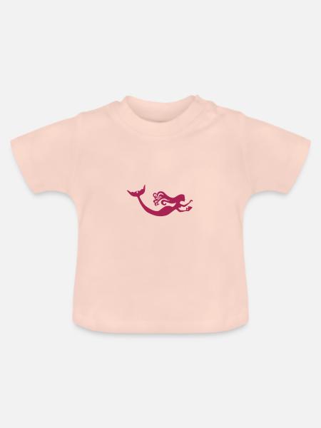 meerjungfrau - Baby Bio-T-Shirt mit Rundhals - Kristallrosa