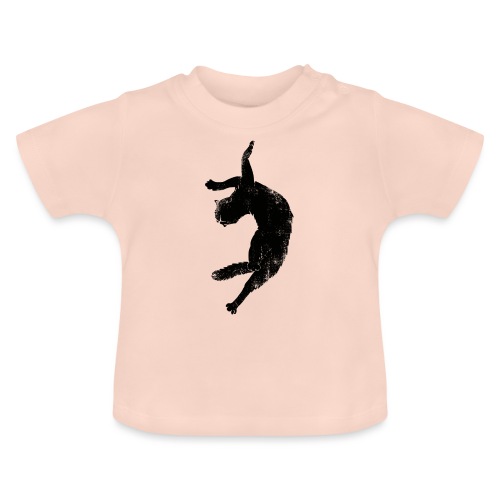 Flying cat - Ekologisk T-shirt med rund hals baby