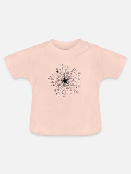 Pusteblume - Baby Bio-T-Shirt mit Rundhals - Kristallrosa