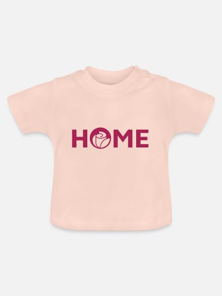 Blumenhaus, Rose Haus, Blumengeschäft - Baby Bio-T-Shirt mit Rundhals - Kristallrosa