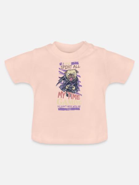 Gaming - Baby Bio-T-Shirt mit Rundhals - Kristallrosa