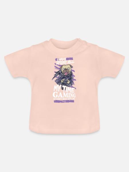 Gaming - Baby Bio-T-Shirt mit Rundhals - Kristallrosa
