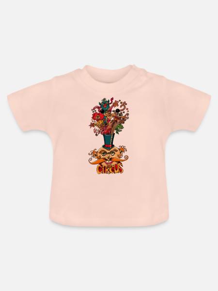 der Zirkus - Baby Bio-T-Shirt mit Rundhals - Kristallrosa