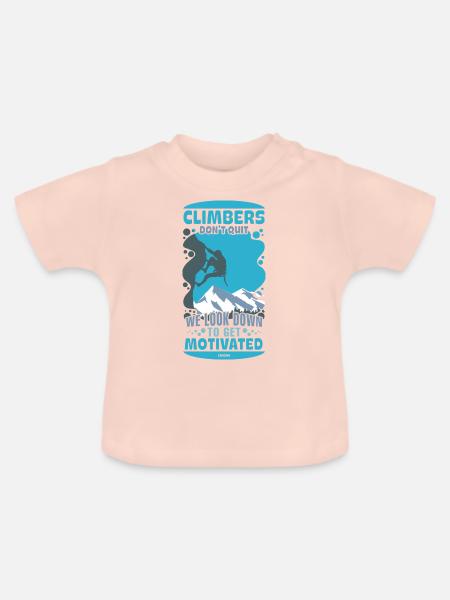 Klettern - Baby Bio-T-Shirt mit Rundhals - Kristallrosa