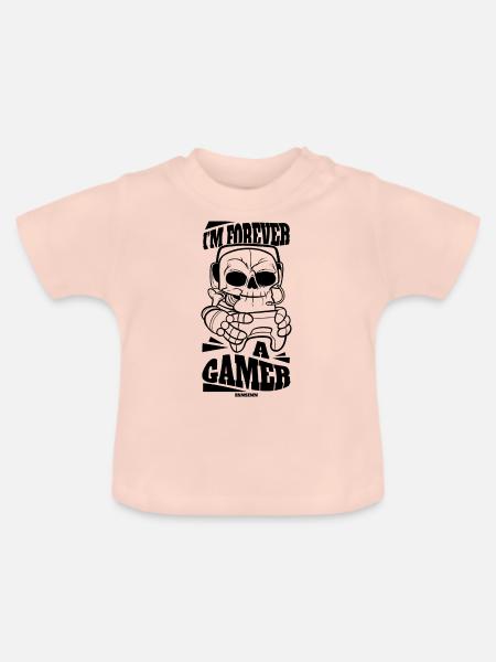 Gaming - Baby Bio-T-Shirt mit Rundhals - Kristallrosa