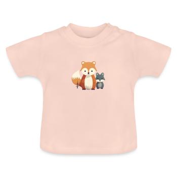 Cute Animal - Baby Bio-T-Shirt mit Rundhals - Kristallrosa - Vorne