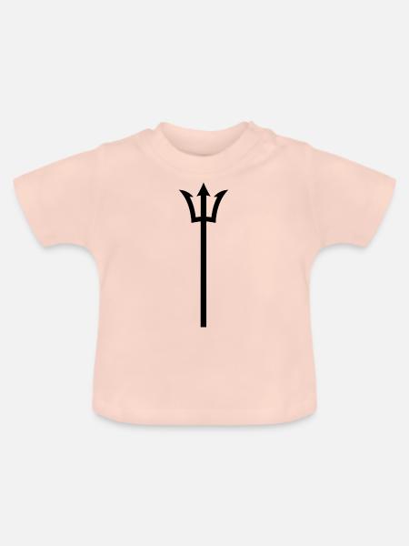 Dreizack - Baby Bio-T-Shirt mit Rundhals - Kristallrosa