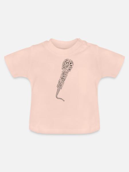 Poetry Slam Mic - Baby Bio-T-Shirt mit Rundhals - Kristallrosa