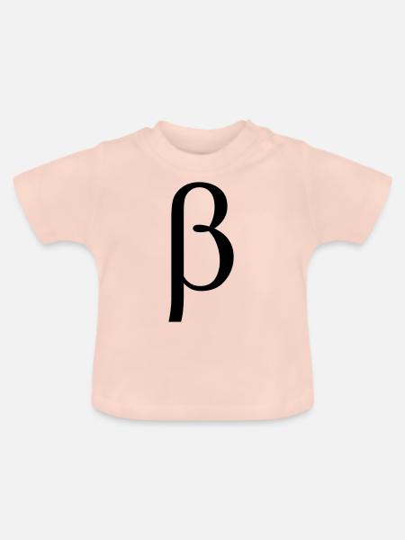 Beta griechischen Buchstaben - Baby Bio-T-Shirt mit Rundhals - Kristallrosa