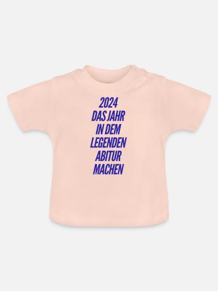 Abi Abitur - Baby Bio-T-Shirt mit Rundhals - Kristallrosa