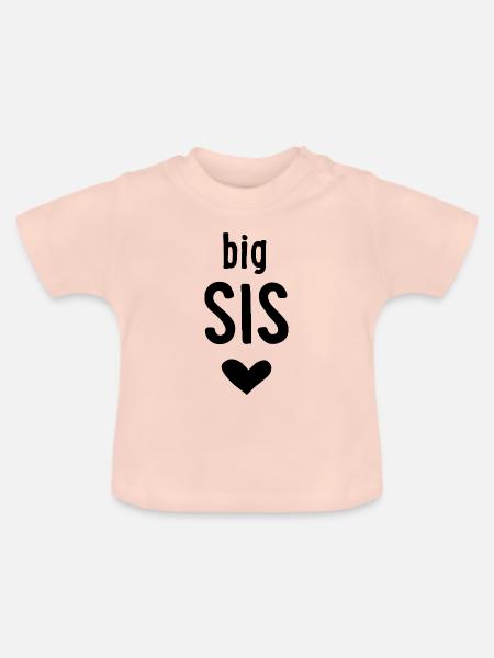 Big Sis - Baby Bio-T-Shirt mit Rundhals - Kristallrosa