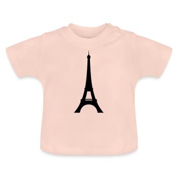 eiffelturm - Baby Bio-T-Shirt mit Rundhals - Kristallrosa - Vorne