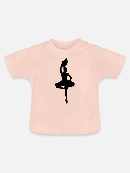 ballet tänzerin - Baby Bio-T-Shirt mit Rundhals - Kristallrosa