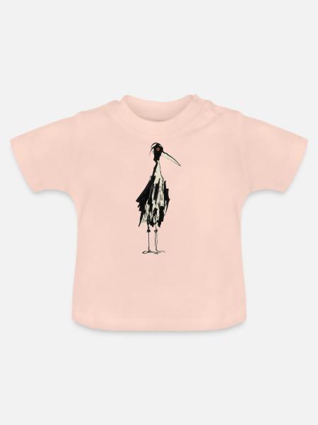 Storch - Baby Bio-T-Shirt mit Rundhals - Kristallrosa