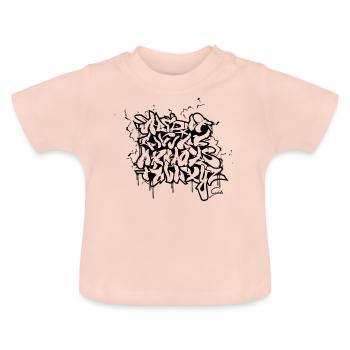 GRAFFITI ALPHABET - Baby Bio-T-Shirt mit Rundhals - Kristallrosa - Vorne