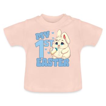 Mein Erstes Osterfest - Baby Bio-T-Shirt mit Rundhals - Kristallrosa - Vorne