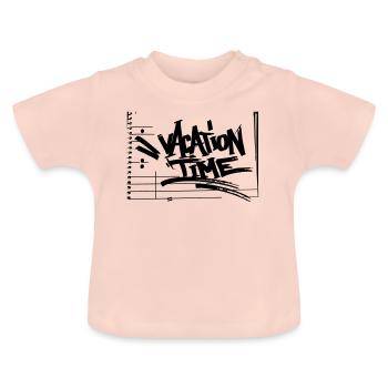 daroks vacation time tag - T-shirt bio col rond Bébé - rose cristal - Devant