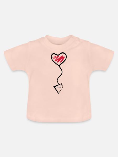 valentinsmail - Baby Bio-T-Shirt mit Rundhals - Kristallrosa
