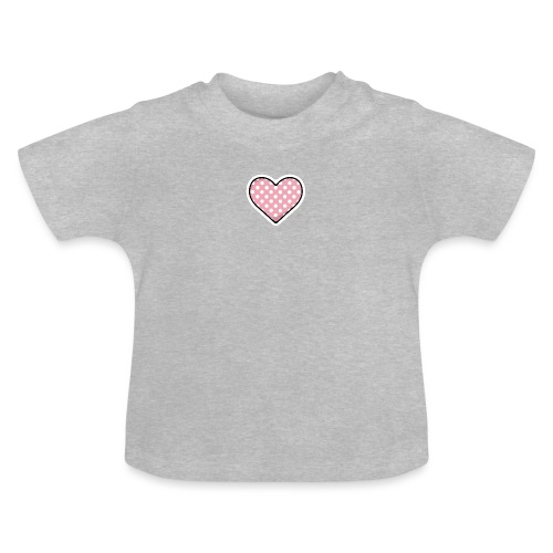 Rosa Herzilein - Baby Bio-T-Shirt mit Rundhals