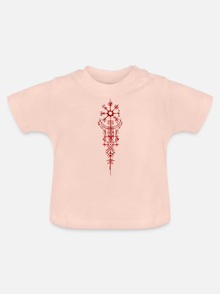Tattoo Wikinger - Baby Bio-T-Shirt mit Rundhals - Kristallrosa