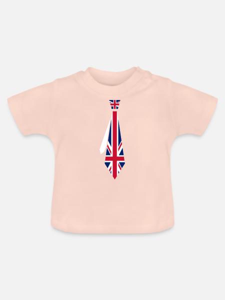 Krawatte Great Britain - Baby Bio-T-Shirt mit Rundhals - Kristallrosa