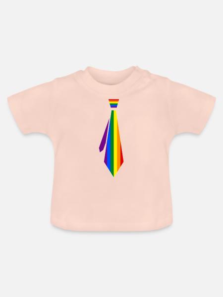 LGBT - Baby Bio-T-Shirt mit Rundhals - Kristallrosa