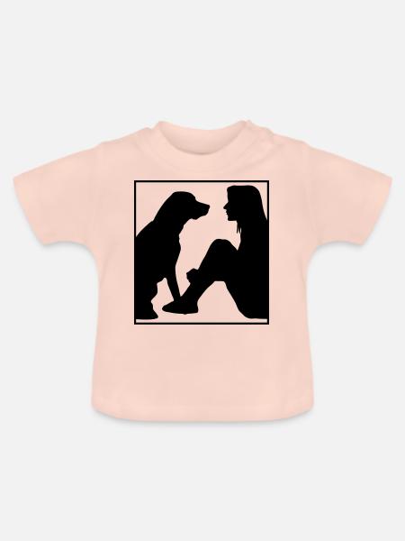 Bester Freund Hund, Geschenk für Hundefreunde - Baby Bio-T-Shirt mit Rundhals - Kristallrosa