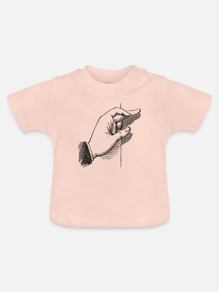 Hand - Baby Bio-T-Shirt mit Rundhals - Kristallrosa