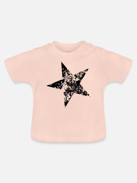 Stern,Star - Baby Bio-T-Shirt mit Rundhals - Kristallrosa