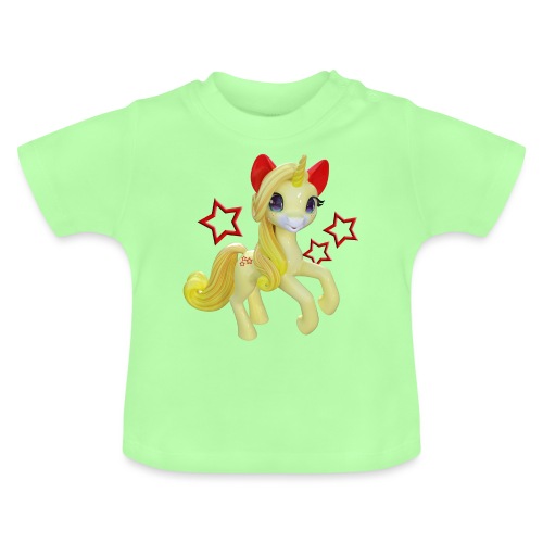 Einhorn in Fairyland - Baby Bio-T-Shirt mit Rundhals