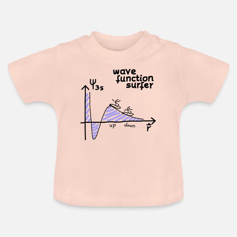 Surfer de la mécanique quantique (physique) - T-shirt bio col rond Bébé - rose cristal