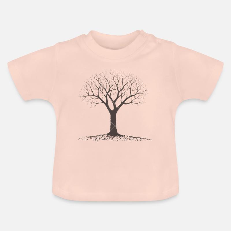 Baum - Baby Bio-T-Shirt mit Rundhals - Kristallrosa