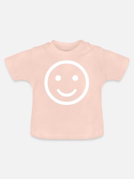 Smiley - Baby Bio-T-Shirt mit Rundhals - Kristallrosa