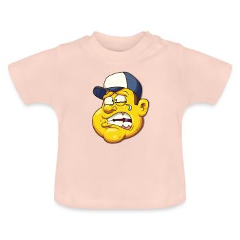 The crying head - Baby Organic T-Shirt with Round Neck - crystal pink - Front