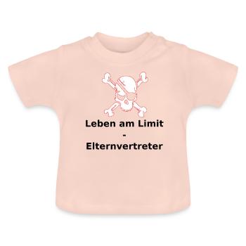 Leben am Limit Elternvertreter (black/white/red) - Baby Bio-T-Shirt mit Rundhals - Kristallrosa - Vorne