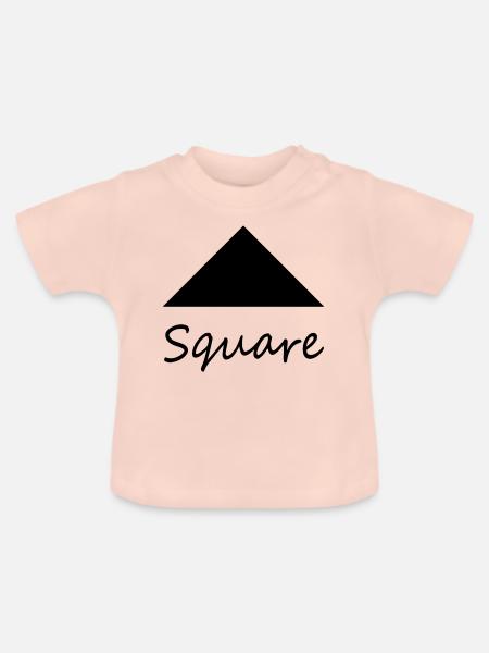 Falsche quadratische Form - Baby Bio-T-Shirt mit Rundhals - Kristallrosa