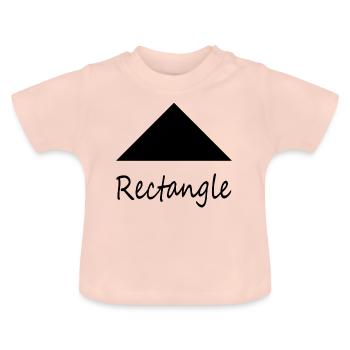 Falsche Rechteckform - Baby Bio-T-Shirt mit Rundhals - Kristallrosa - Vorne