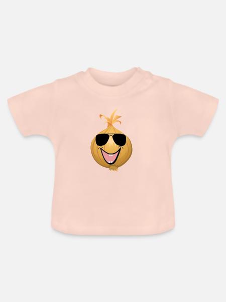 lachende zwiebel - Baby Bio-T-Shirt mit Rundhals - Kristallrosa