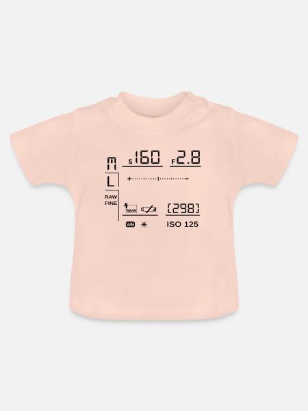 Fotograf, Kamera , Display - Baby Bio-T-Shirt mit Rundhals - Kristallrosa