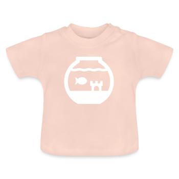 aquarium - T-shirt bio col rond Bébé - rose cristal - Devant