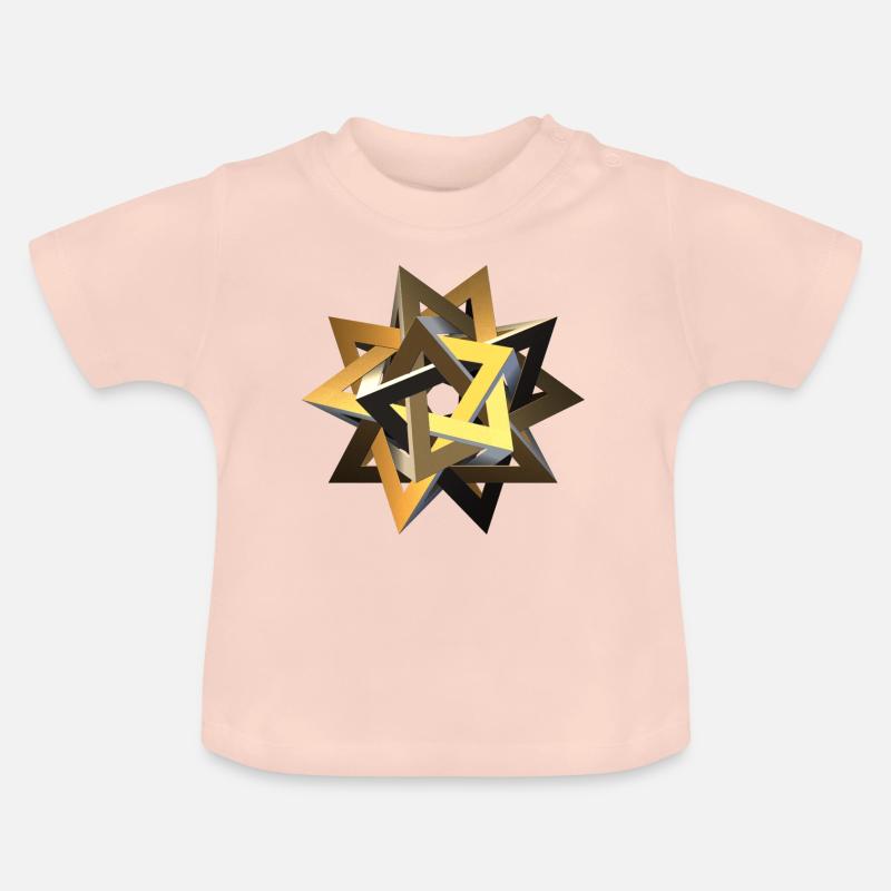 fractale - T-shirt bio col rond Bébé - rose cristal