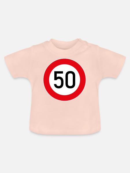 Tempo 50 - Baby Bio-T-Shirt mit Rundhals - Kristallrosa