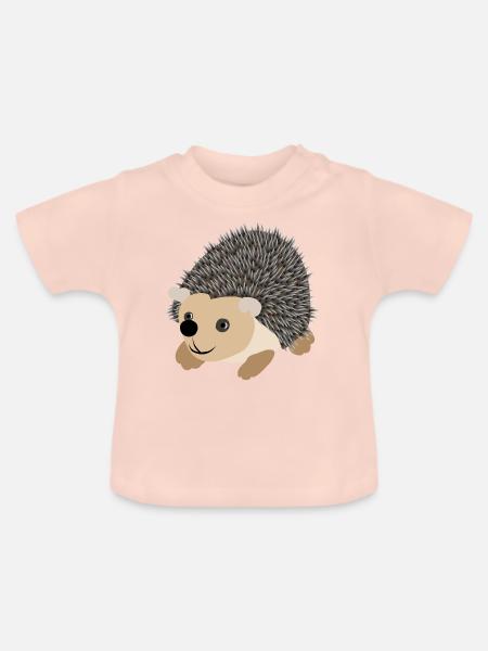 Süßer Igel - Baby Bio-T-Shirt mit Rundhals - Kristallrosa