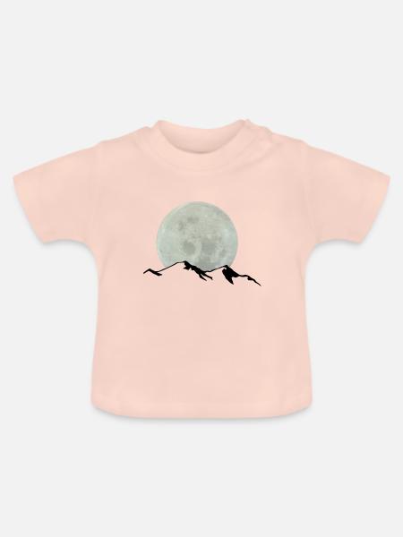 moon mountain - Baby Bio-T-Shirt mit Rundhals - Kristallrosa